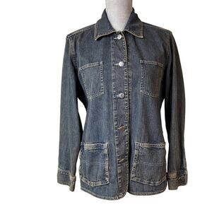 Duluth Trading Co Button Denim Shacket size M